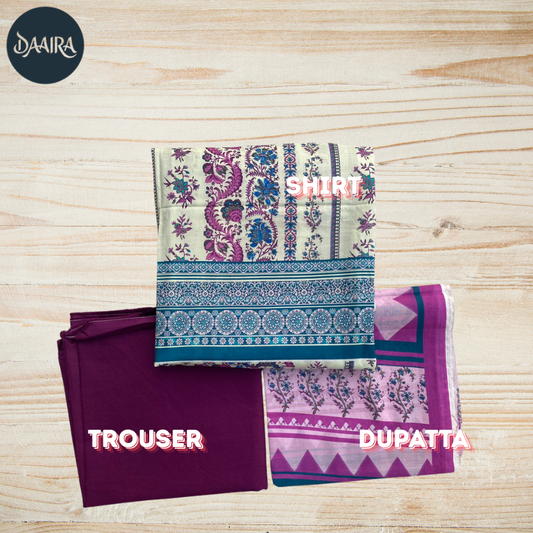 Bonanza Satrangi- 3PC Lawn Suit (Unstitched) BS003