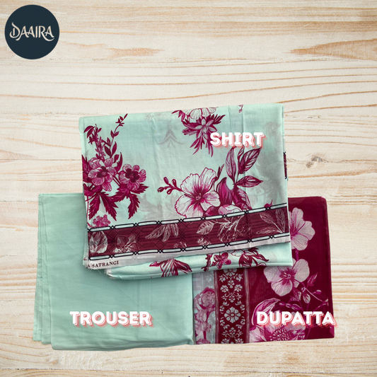 Bonanza Satrangi- 3PC Lawn Suit (Unstitched) BS005