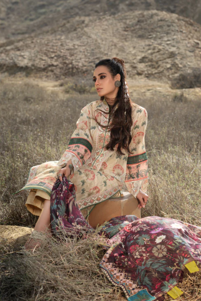 Wardha Saleem Embroidered Lawn Suits Unstitched 3 Piece D-6 Zimal