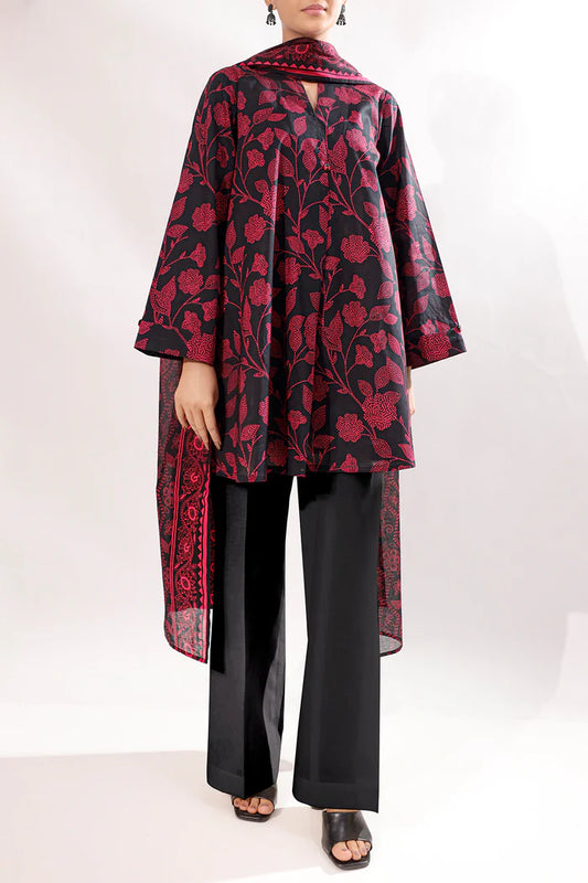 Saya Unstitched Printed Lawn 3 Piece