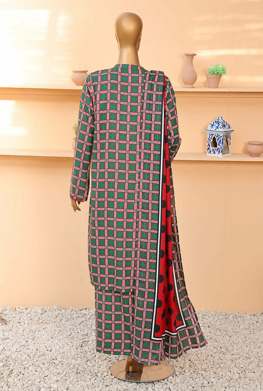 H&Z Linen 3pcs Unstitched H-05