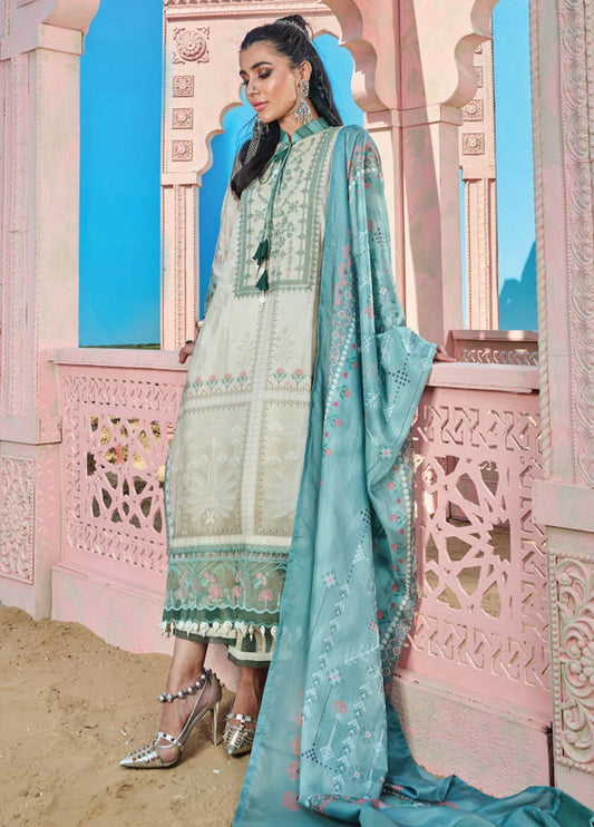 Wardha Saleem Embroidered Lawn Suits Unstitched 3 Piece D-09 Noori