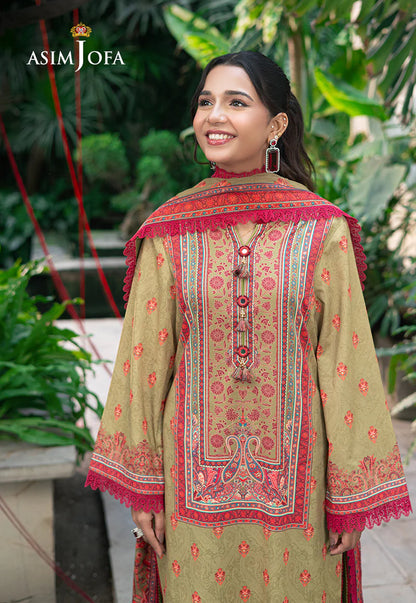 Asim Jofa _ Digital Printed Khaddar Unstitched 3 PCs __ AJ_103