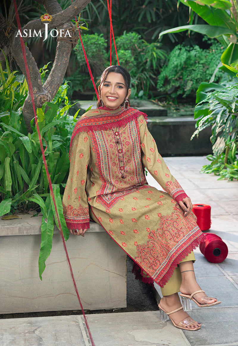 Asim Jofa _ Digital Printed Khaddar Unstitched 3 PCs __ AJ_103