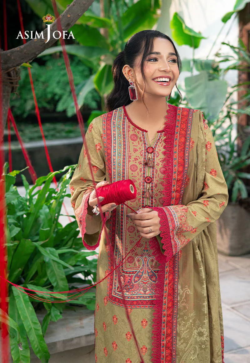Asim Jofa _ Digital Printed Khaddar Unstitched 3 PCs __ AJ_103