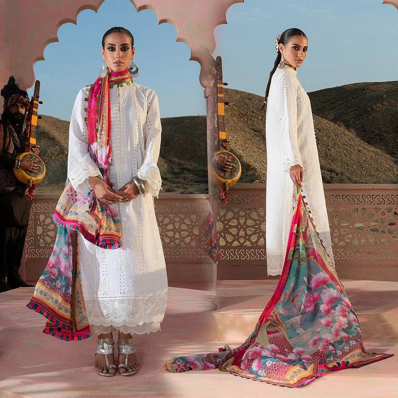 Wardha Saleem Embroidered Jacquard Suit Unstitched 3 Piece D-10 Kanwal Mahal
