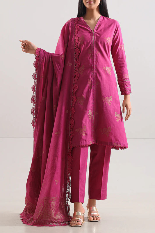 Saya Unstitched Jacquard Cotton 3 Piece