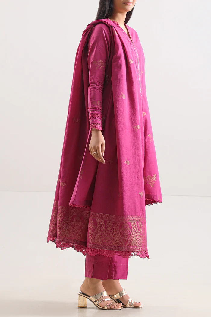 Saya Unstitched Jacquard Cotton 3 Piece