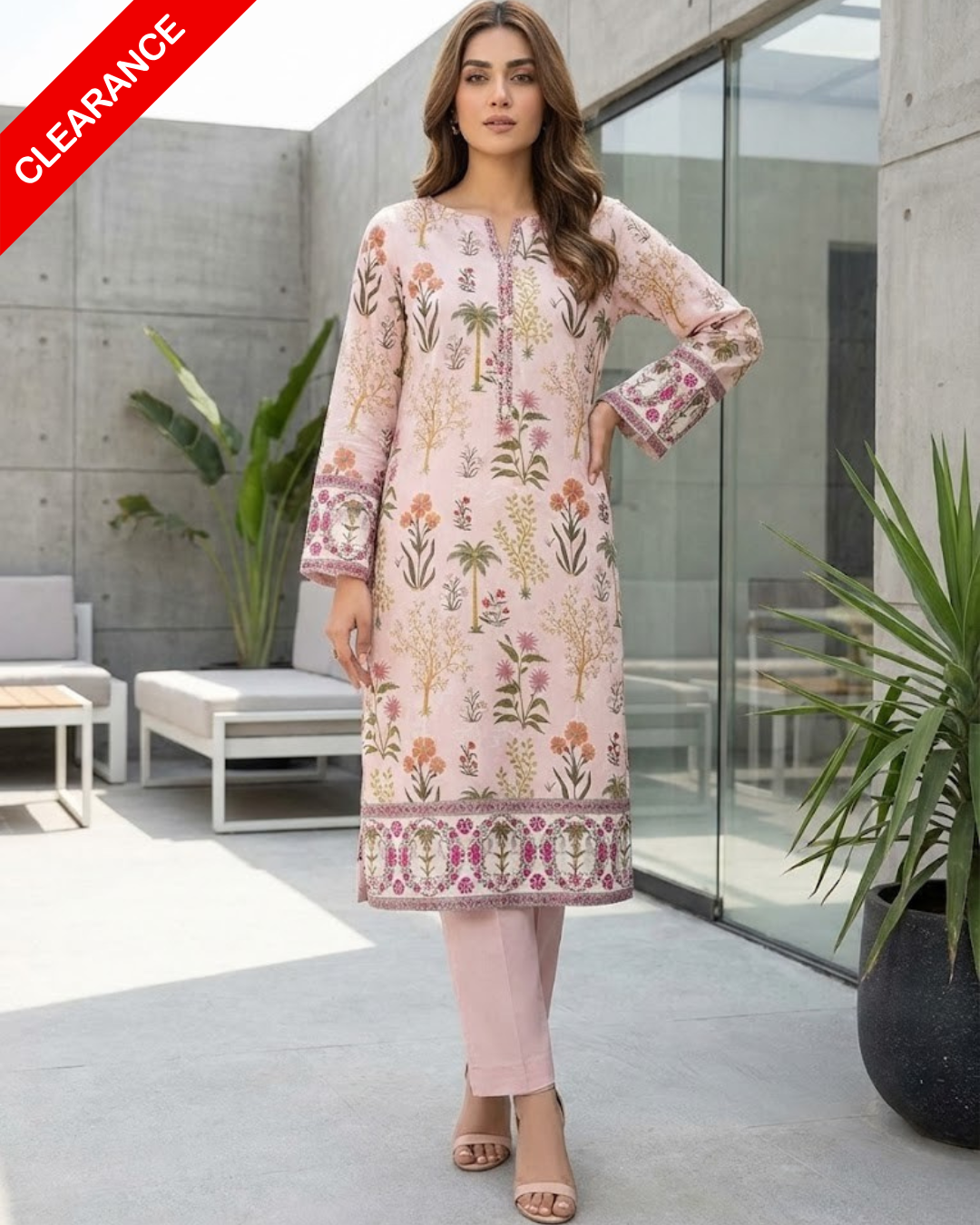 CLEARANCE SALE _ 2-Piece Printed Lawn Suit