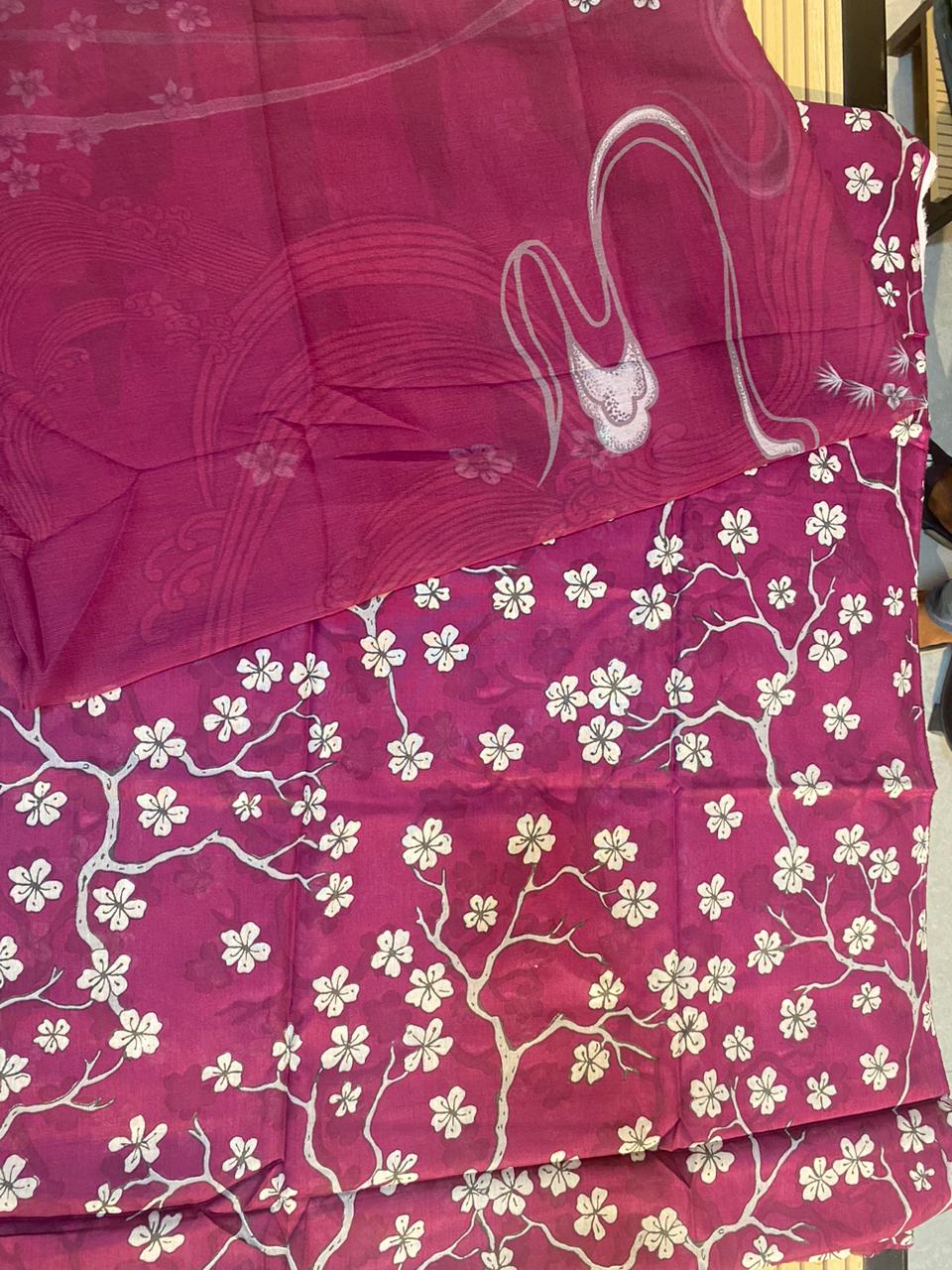 Maria B _ Printed Lawn 3 Pcs Unstitched with Chiffon Dupatta