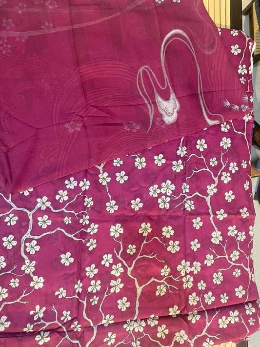 Maria B _ Printed Lawn 3 Pcs Unstitched with Chiffon Dupatta