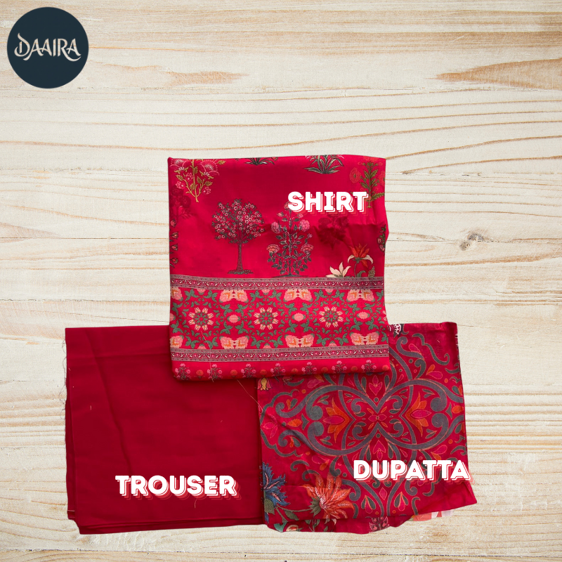 Bonanza Satrangi- 3PC Lawn Suit (Unstitched) BS004