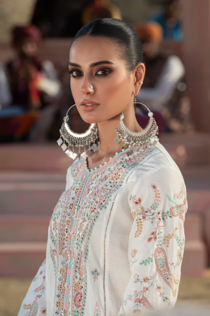 Wardha Saleem Embroidered Lawn Suits Unstitched 3 Piece D-3 NOOR E BAHAR
