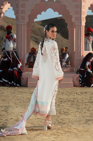 Wardha Saleem Embroidered Lawn Suits Unstitched 3 Piece D-3 NOOR E BAHAR