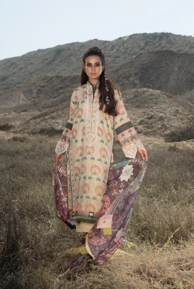 Wardha Saleem Embroidered Lawn Suits Unstitched 3 Piece D-6 Zimal