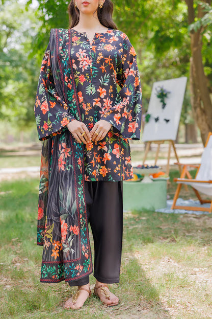 Saya Unstitched Printed Lawn 3 Piece