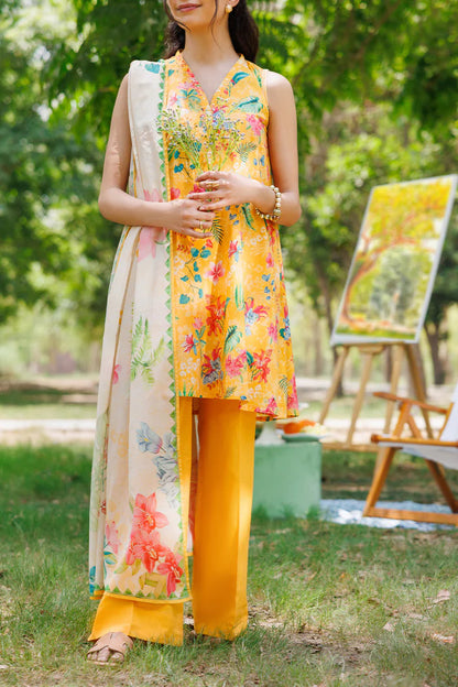 Saya Unstitched Printed Lawn 3 Piece