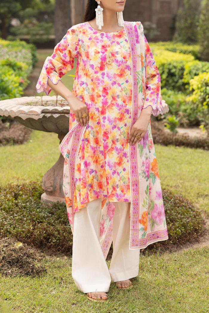Saya Unstitched Printed Lawn 3 Piece