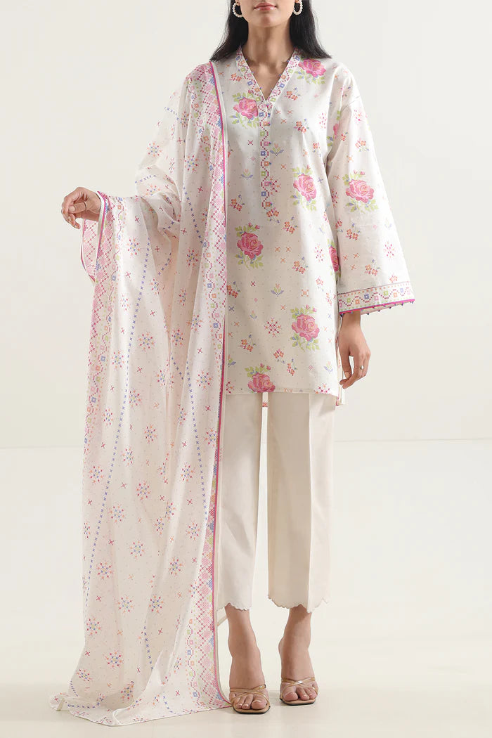 Saya Unstitched Printed Lawn 3 Piece