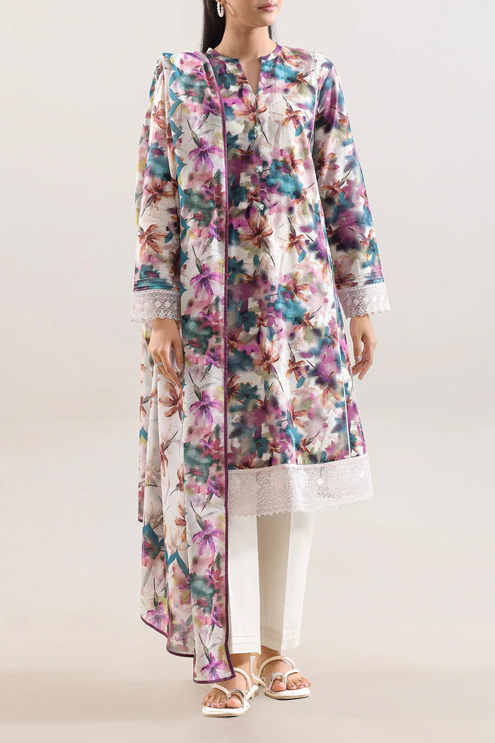 Saya Unstitched Embroidered Lawn 3 Piece