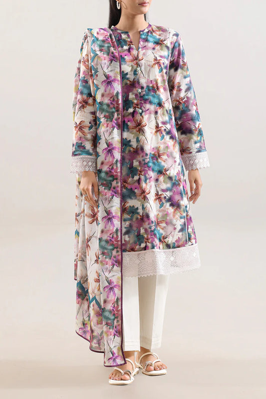 Saya Unstitched Embroidered Lawn 3 Piece