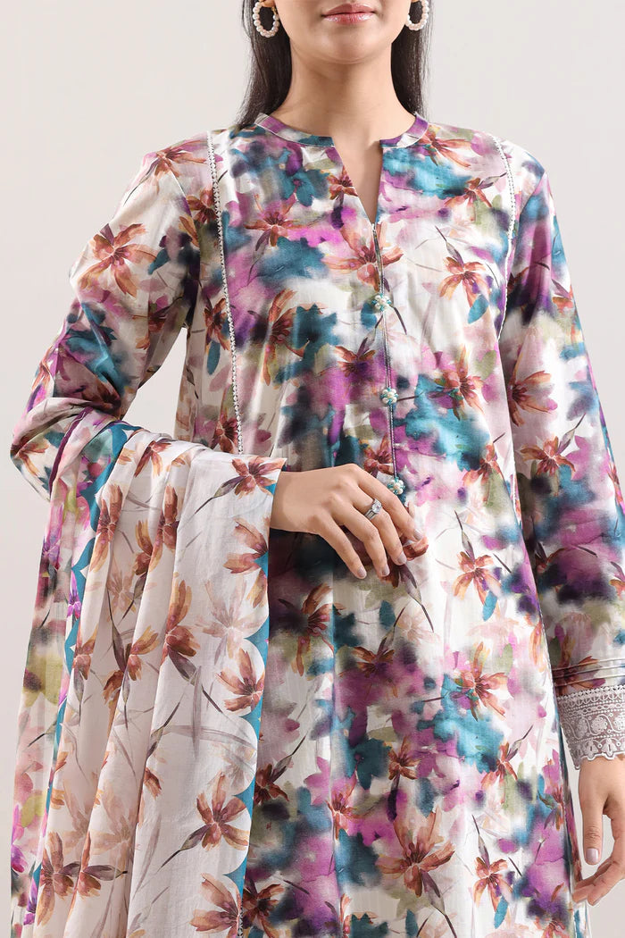 Saya Unstitched Embroidered Lawn 3 Piece