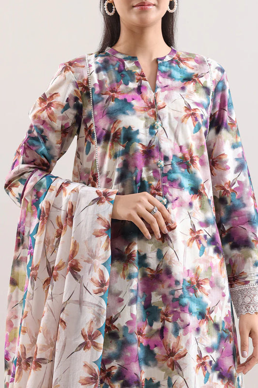 Saya Unstitched Embroidered Lawn 3 Piece