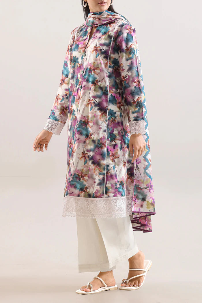Saya Unstitched Embroidered Lawn 3 Piece