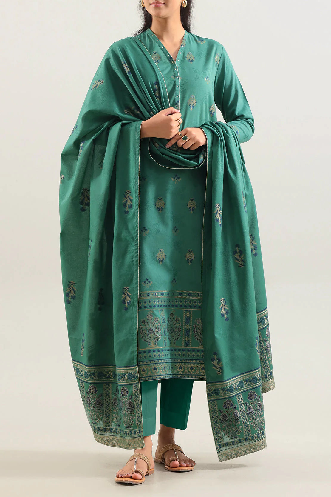 Saya Unstitched Premium Dyed Jacquard 3 Piece