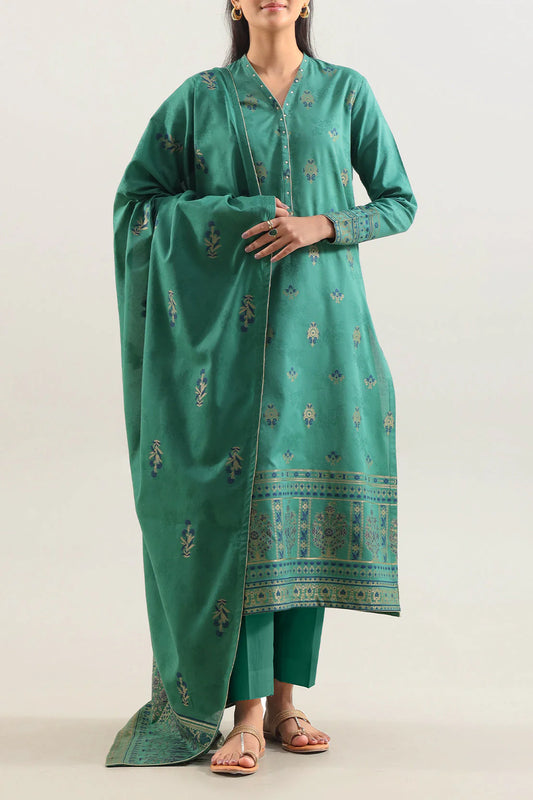 Saya Unstitched Premium Dyed Jacquard 3 Piece