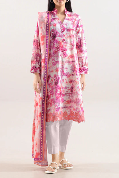 Saya Unstitched Printed Embroidered Lawn 3 Piece
