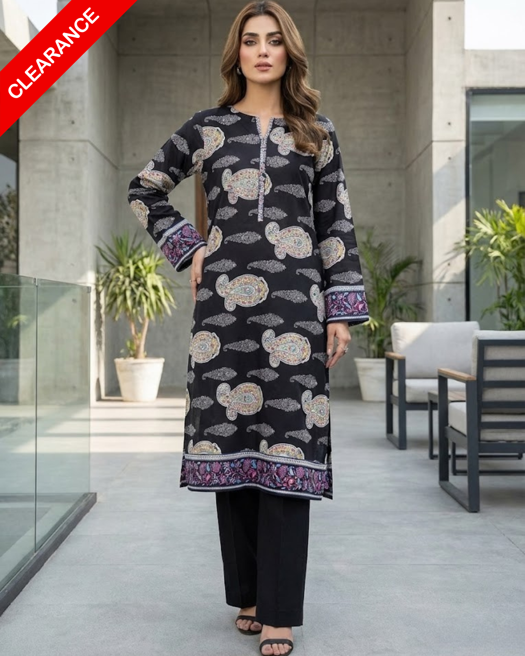 CLEARANCE SALE 2-Piece Printed Lawn Suit