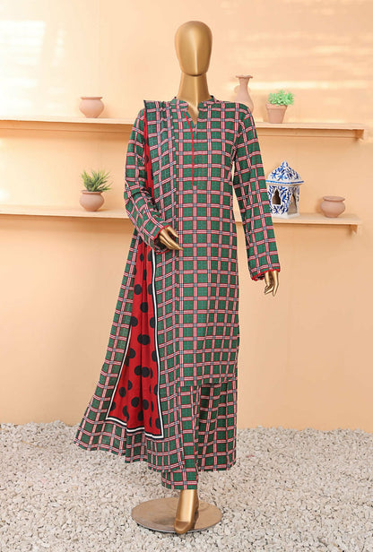 H&Z Linen 3pcs Unstitched H-05