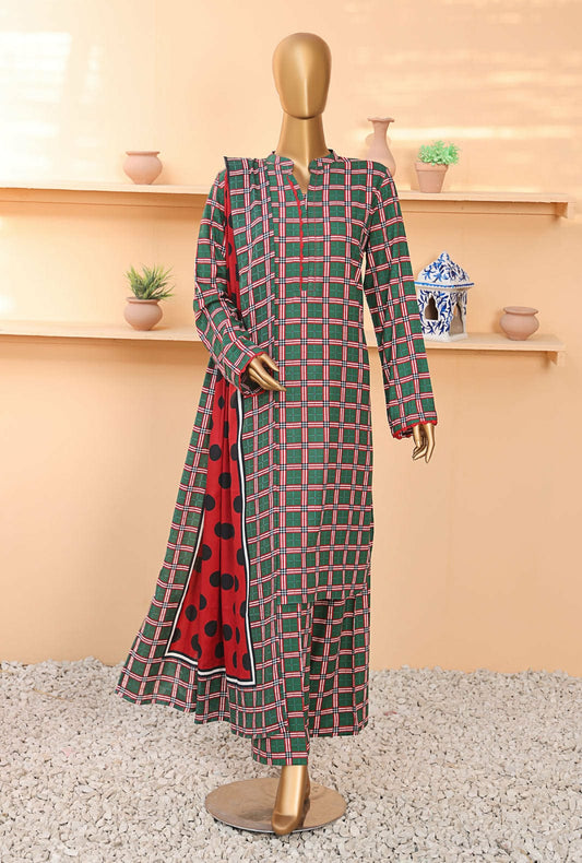 H&Z Linen 3pcs Unstitched H-05