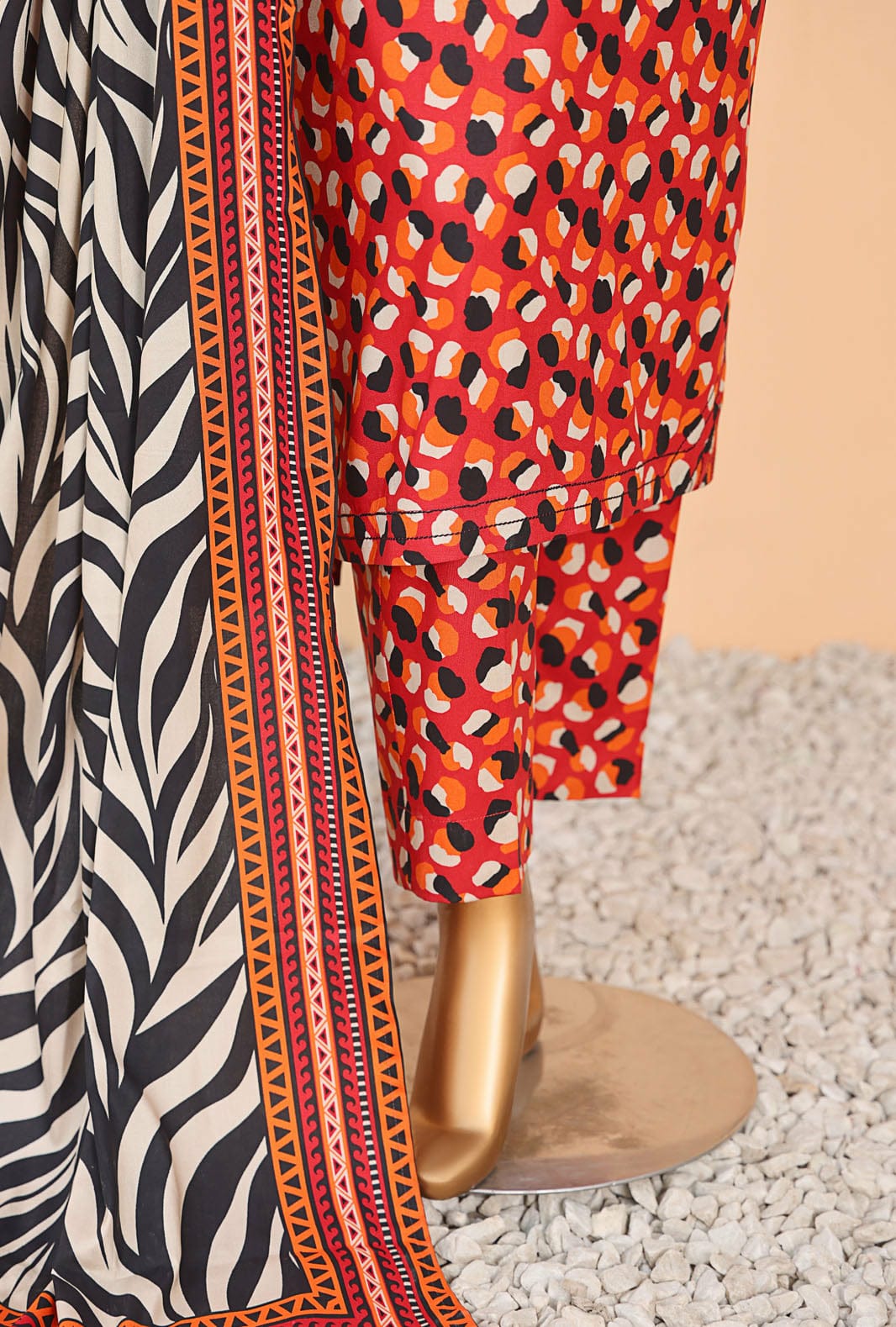 H&Z Linen 3pcs Unstitched H-03