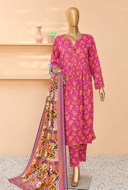 H&Z Linen 3pcs Unstitched H-02