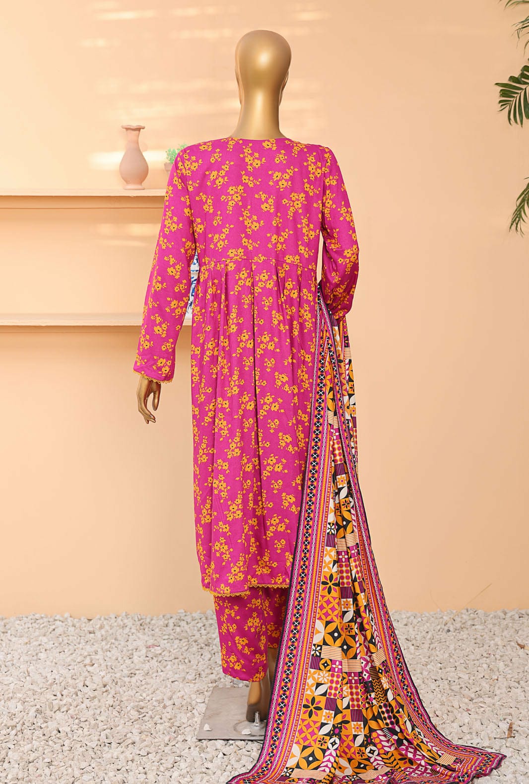 H&Z Linen 3pcs Unstitched H-02