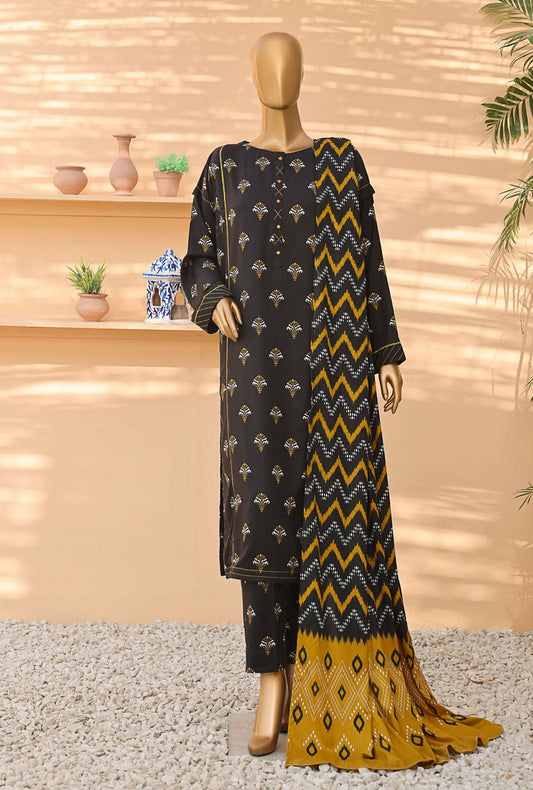 H&Z Linen 3pcs Unstitched H-01