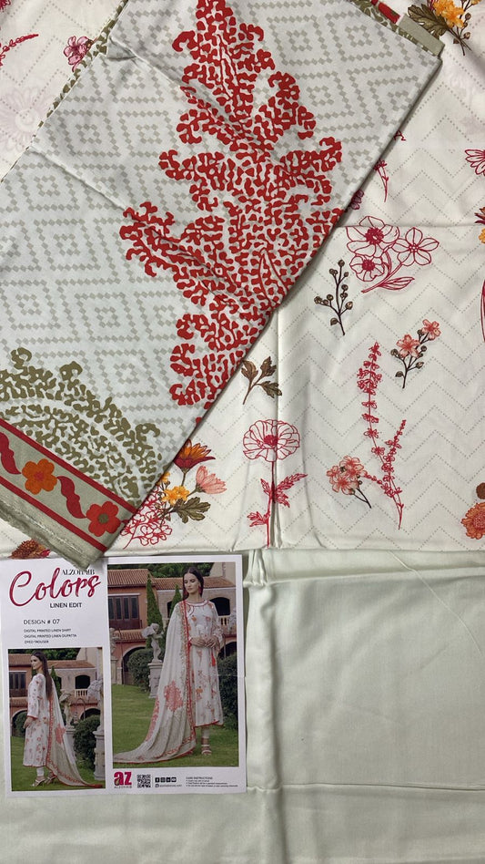 Al Zohaib Linen Unstitched 3 Pcs