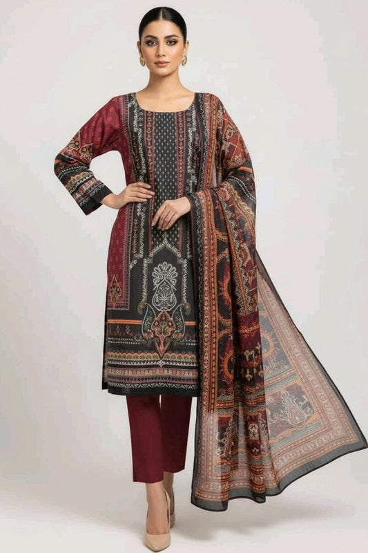 Gul Ahmed Khaddar Unstitched 3 Piece Suit for Women – GA-103