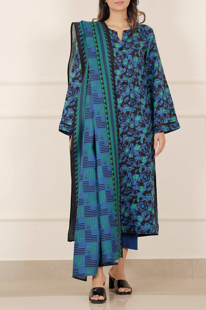 Saya Unstitched Printed Lawn 3 Piece