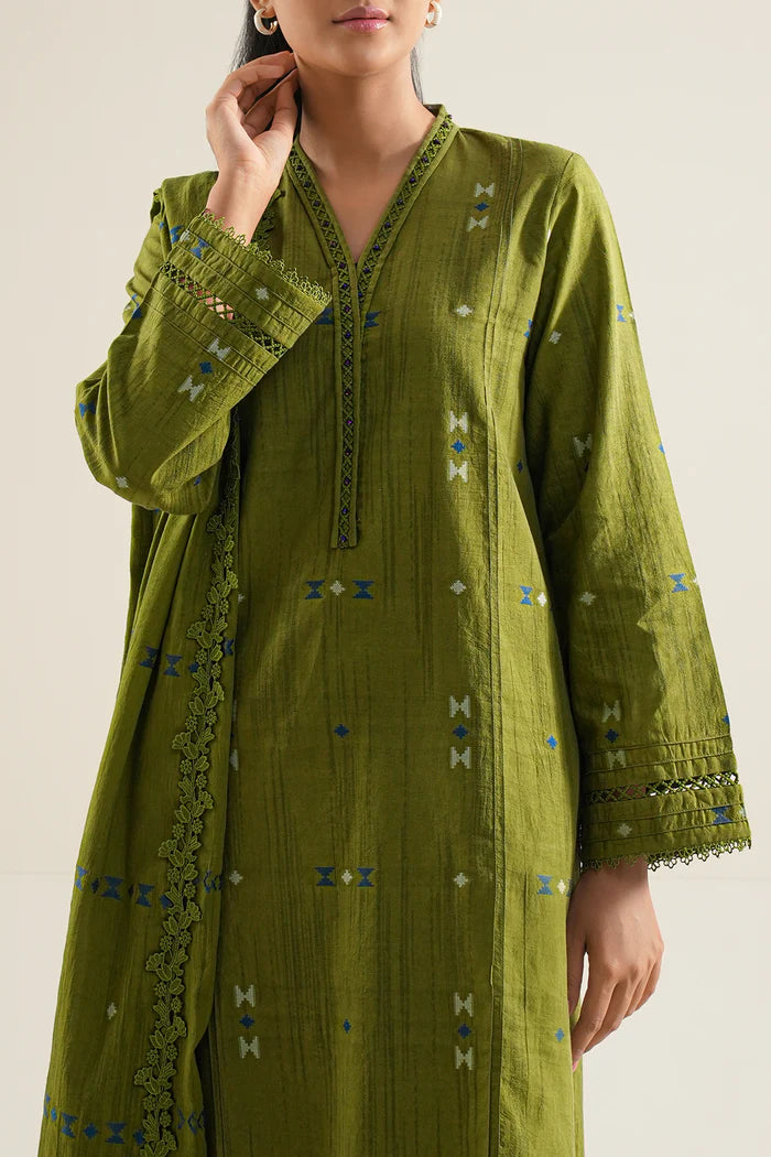 Original Saya Unstitched Jacquard Cotton 3 Piece