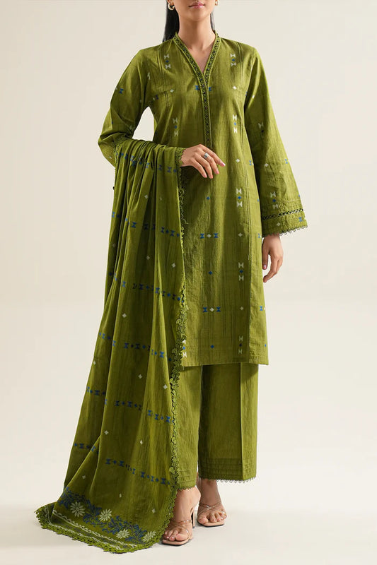 Original Saya Unstitched Jacquard Cotton 3 Piece