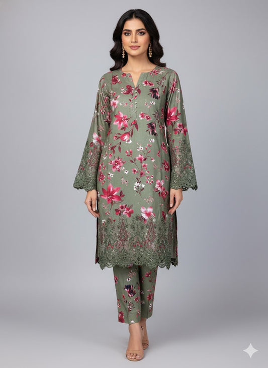 Tawakkal Embroided Linen 2 Pcs TK106