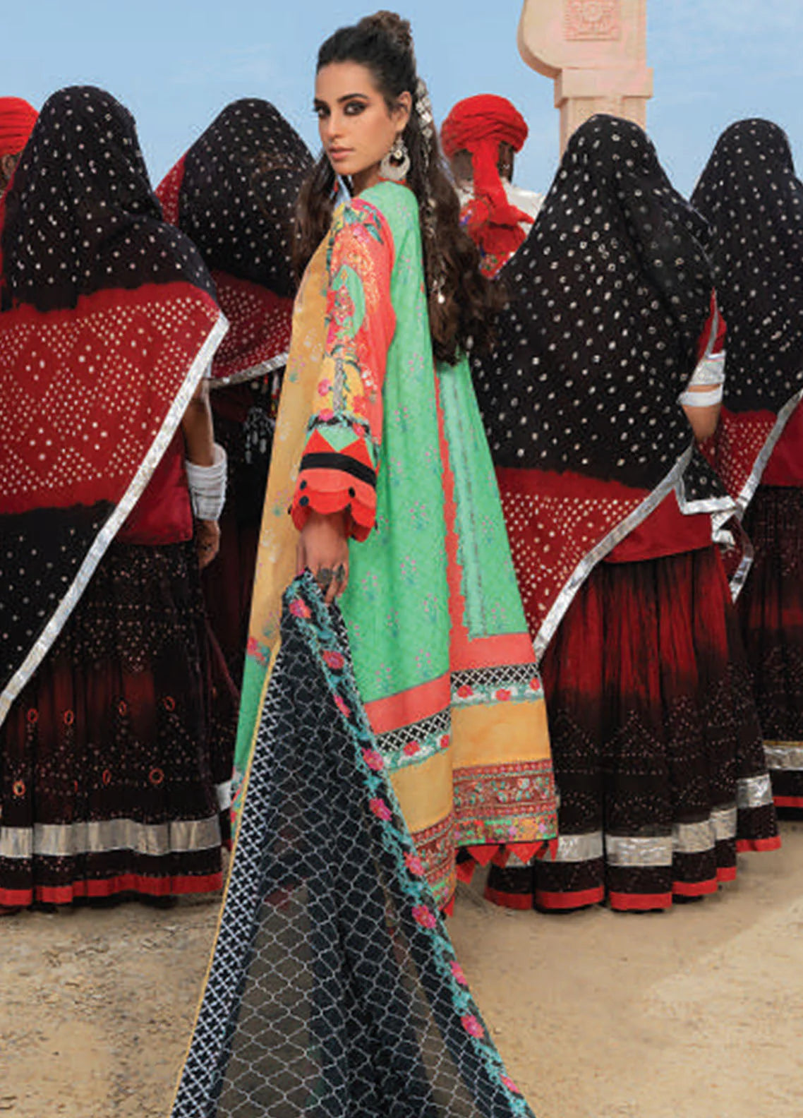 Wardha Saleem Embroidered Lawn Suits Unstitched 3 Piece D-05 Chaar Baagh