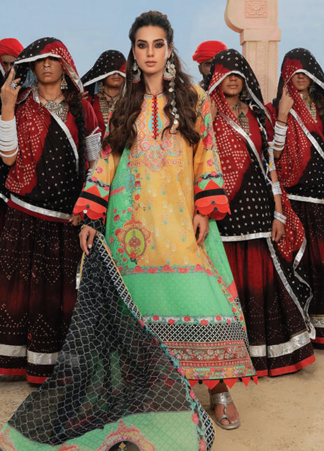 Wardha Saleem Embroidered Lawn Suits Unstitched 3 Piece D-05 Chaar Baagh