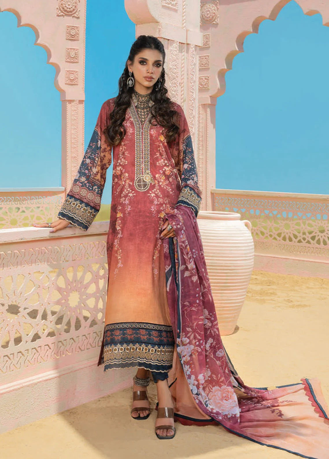 Wardha Saleem Embroidered Lawn Suits Unstitched 3 Piece D-10 Soha