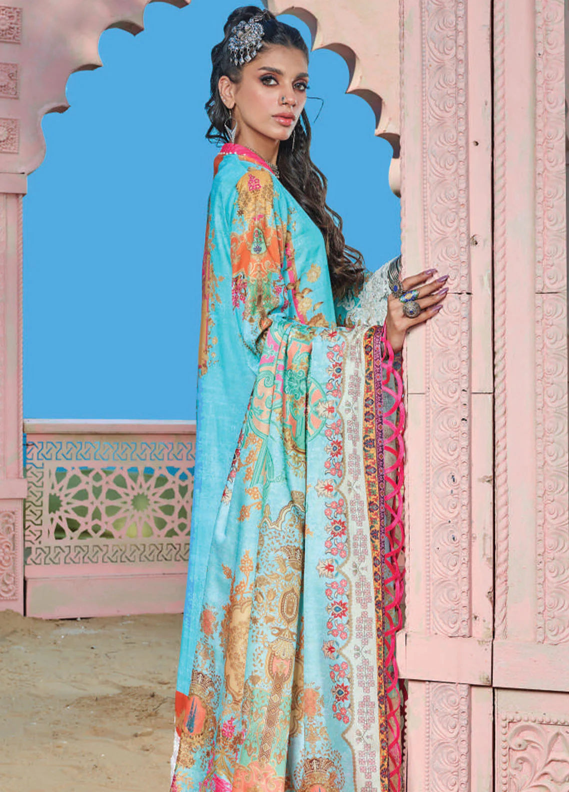 Wardha Saleem Embroidered Lawn Suits Unstitched 3 Piece D-13 Gul Posh