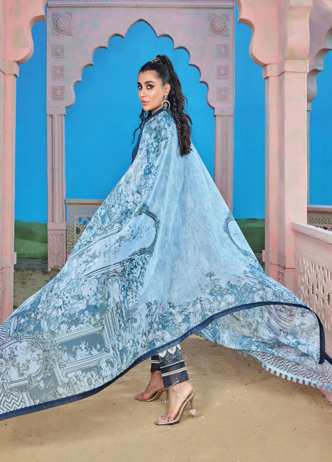 Wardha Saleem Embroidered Lawn Suits Unstitched 3 Piece D-14 Eshaal