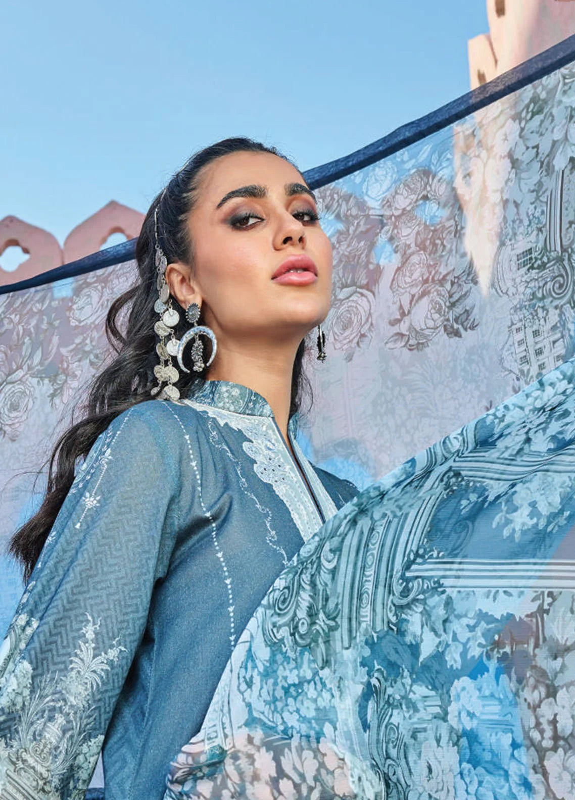 Wardha Saleem Embroidered Lawn Suits Unstitched 3 Piece D-14 Eshaal